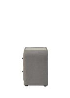 Gray Chrome Nightstand with Teddy Sherpa.