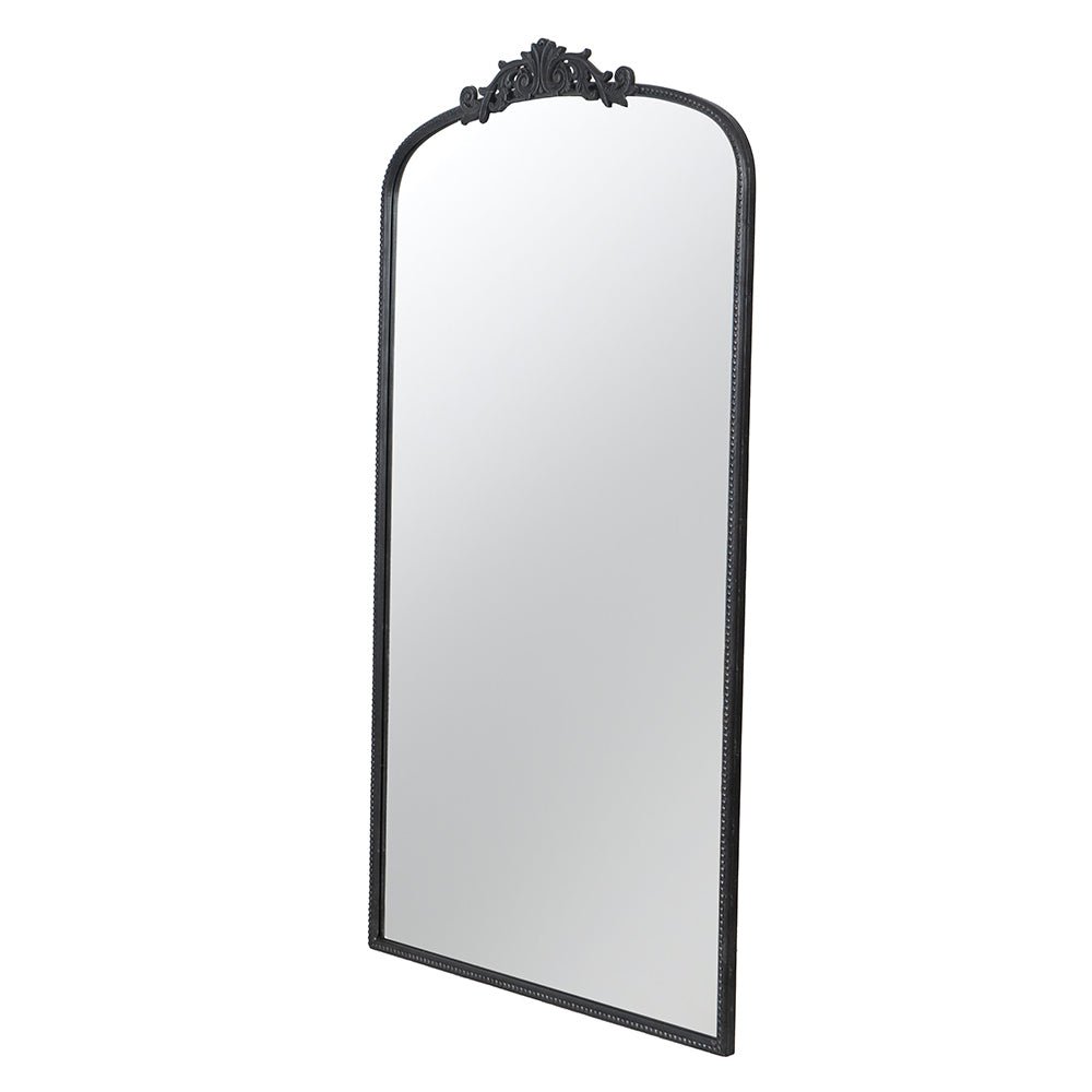 66" x 36" Full Length Mirror, Arched Mirror Hanging or Leaning Against Wall, Large Black Mirror for Living Room - Groovy Boardz
