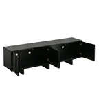 Retro Style Rustic Wood Grain TV Stand for 75' TVs.