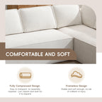 Minimalist Modular Sectional Sofa with Wrinkle-Resistant Fabric.
