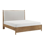Queen Platform Bed with Removable Upholstery Cushion.