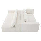 Minimalist Modular Sectional Sofa with Wrinkle-Resistant Fabric.
