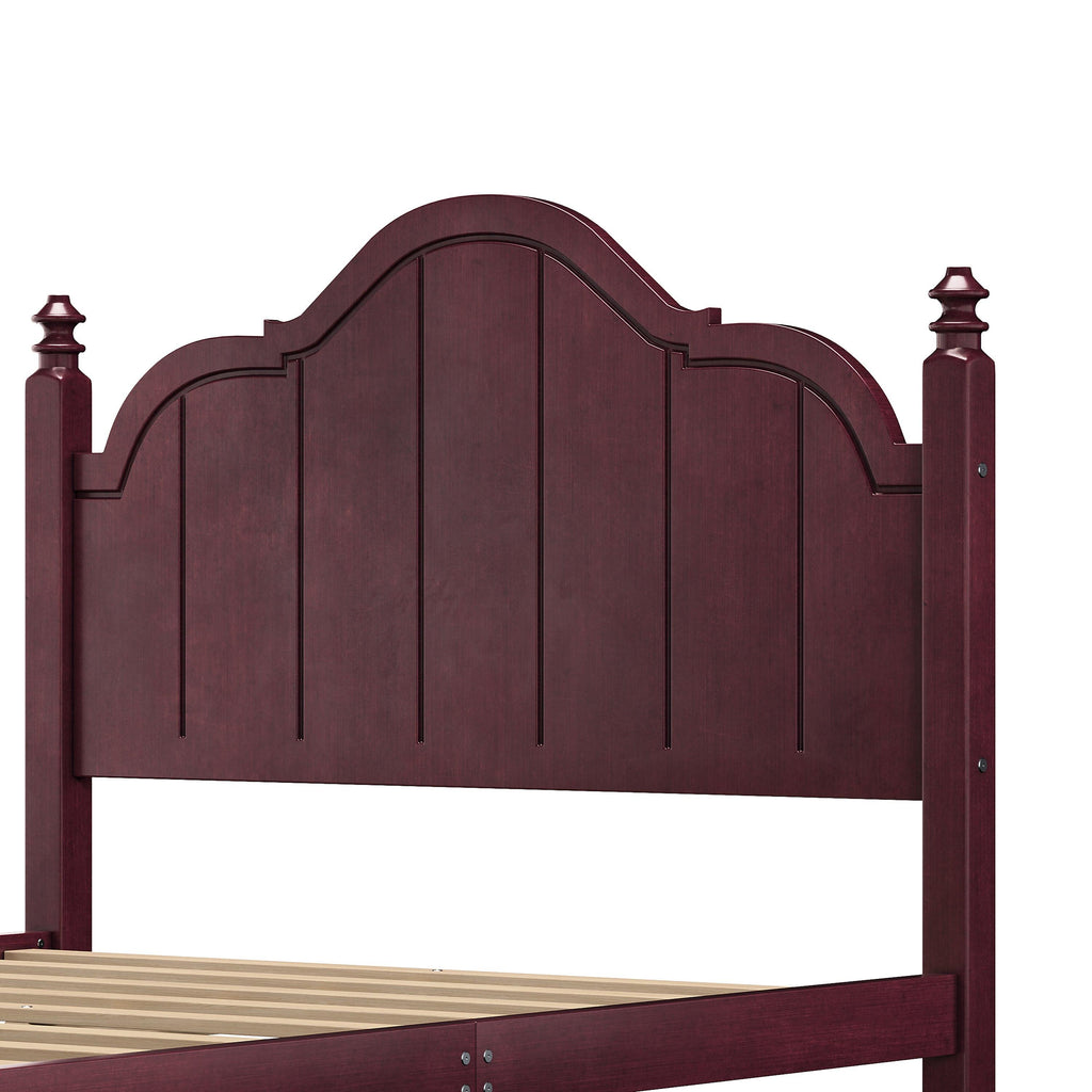 Full Size Wooden Bed Frame with Headboard, Easy Assembly.