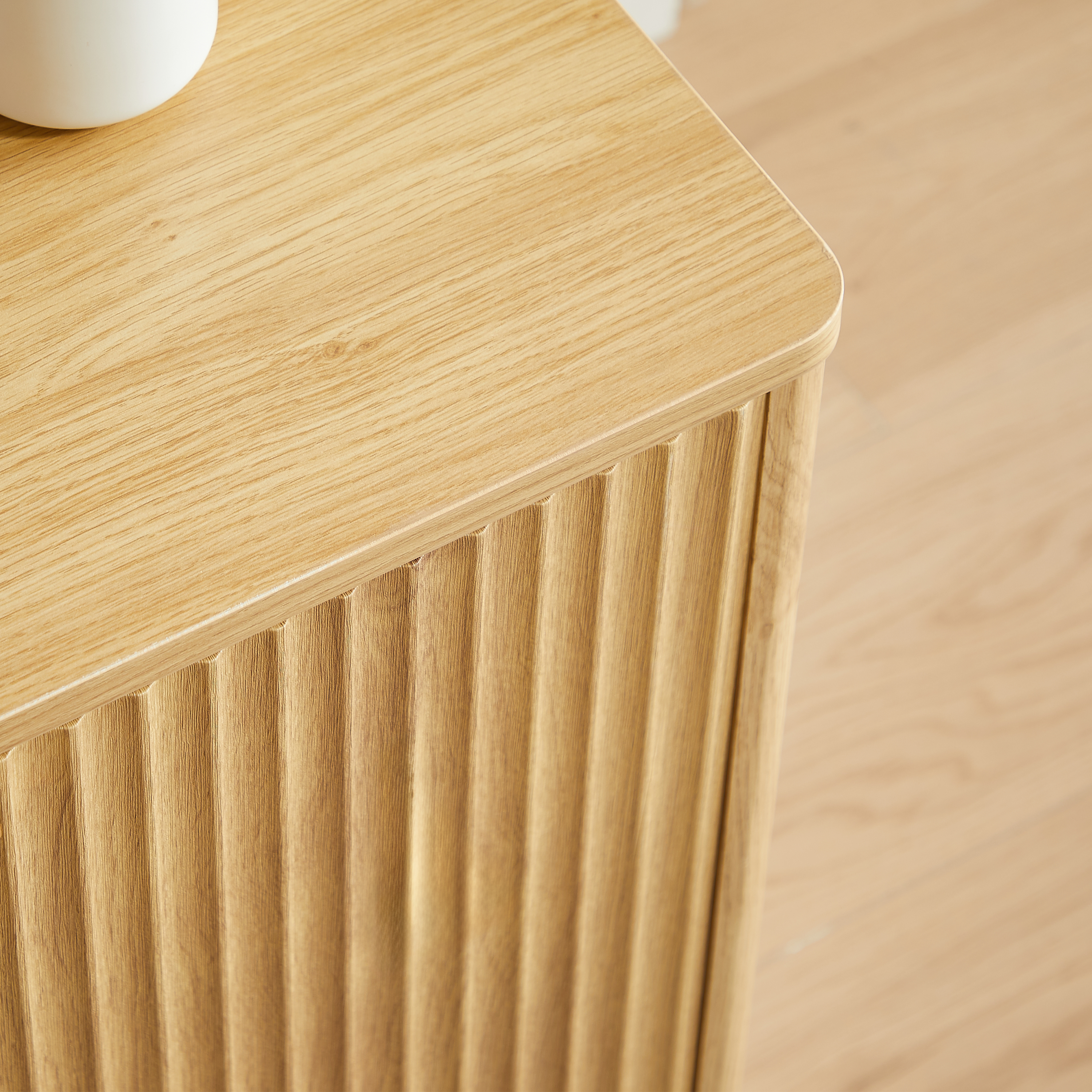 Modern Wavy Sideboard Cabinet with Curved Design.