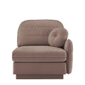 Celena 1-Seater Rose Dust Chenille Accent Chair with Plush Texture