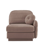 Celena 1-Seater Rose Dust Chenille Accent Chair with Plush Texture