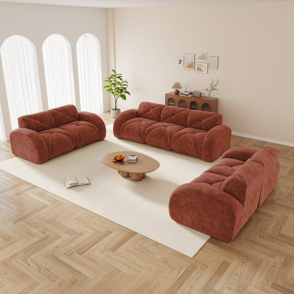 Oversized Velvet Sofa Set for Stylish Living Rooms.