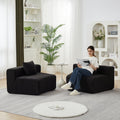 Chenille Curved Sectional Sofa with Pillows for Comfort.