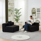 Chenille Curved Sectional Sofa with Pillows for Comfort.