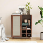 Wine Bar Cabinet with Storage – 34 Inch Sideboard.