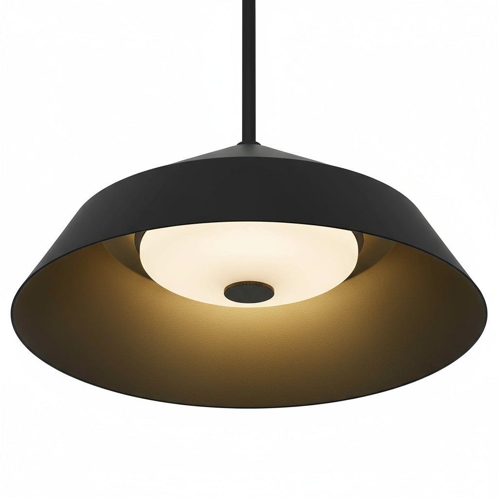 14 inch Diameter Integrated LED Black Pendant.