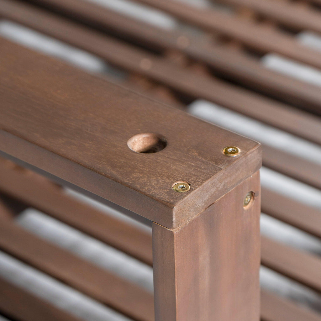 Acacia Wood Porch Swing Daybed Frame for Outdoor Relaxation.