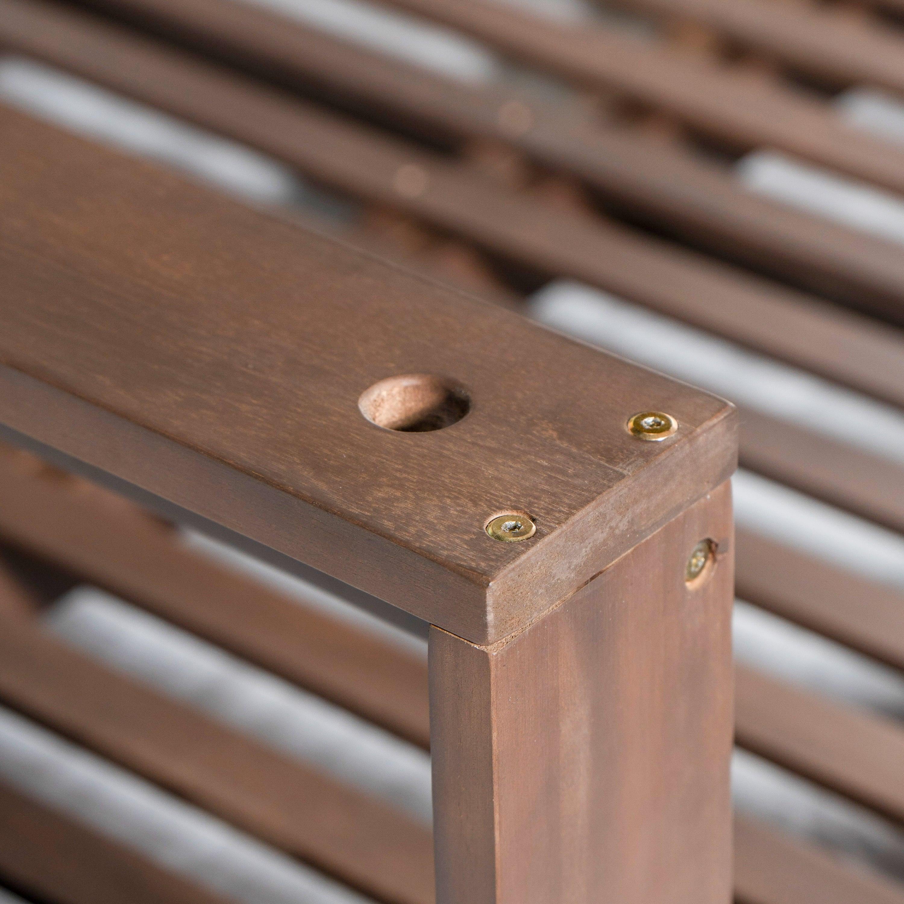 Acacia Wood Porch Swing Daybed Frame for Outdoor Relaxation.
