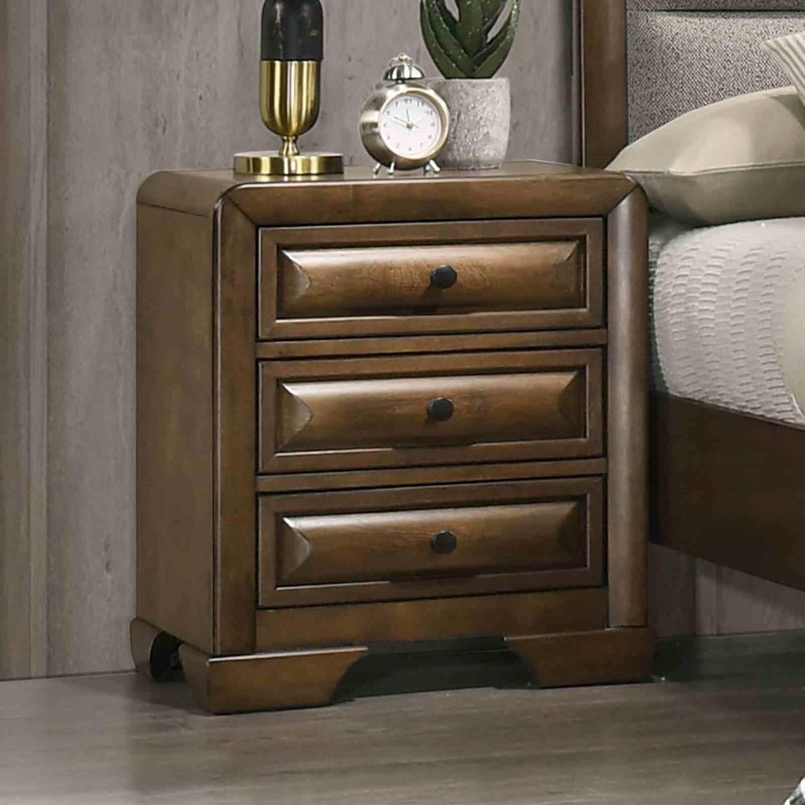 Transitional Nightstand with English Dovetail Drawers.