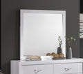 Sparkling White Rectangular Bedroom Mirror with Low Distortion Glass