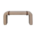 Leather Strap Bench - Handmade Solid Wood Design.