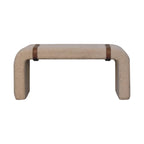 Leather Strap Bench - Handmade Solid Wood Design.