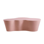 50 Inch Pink Fiberglass Coffee Table for Living Room.