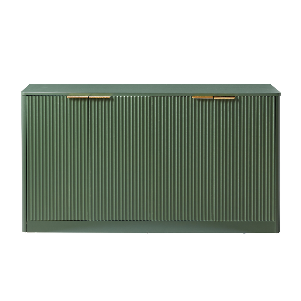 59-Inch Modern Wavy Sideboard - Curved Design Storage Cabinet.