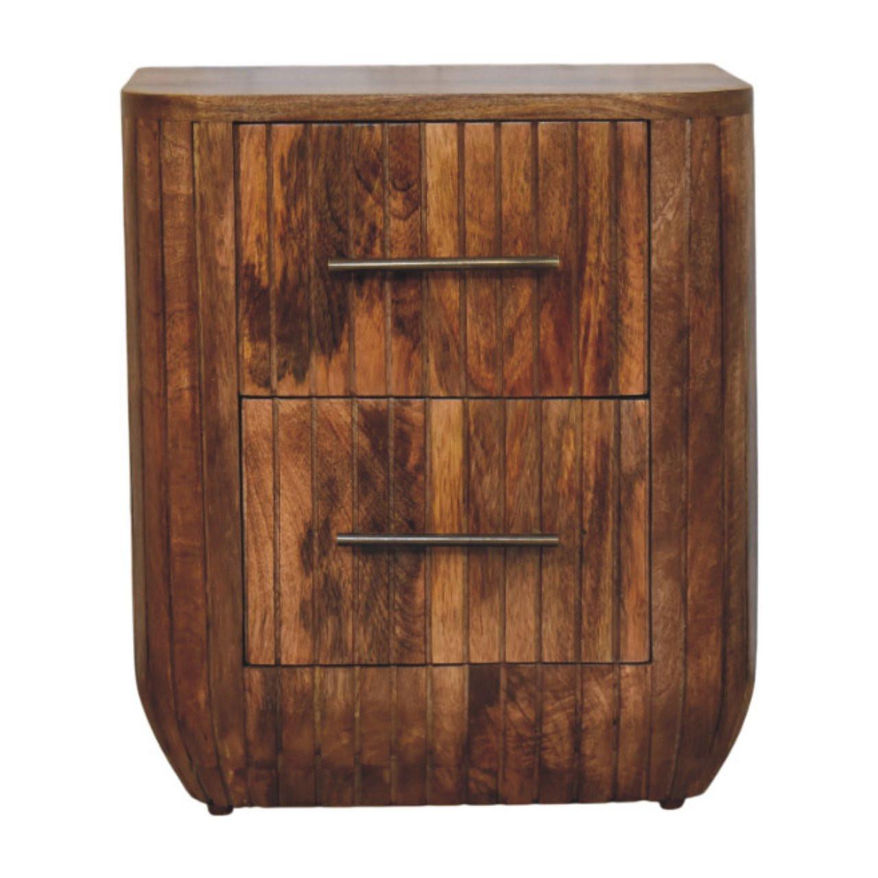 Solid Wood Bedside Table with Drawers for Bedroom.