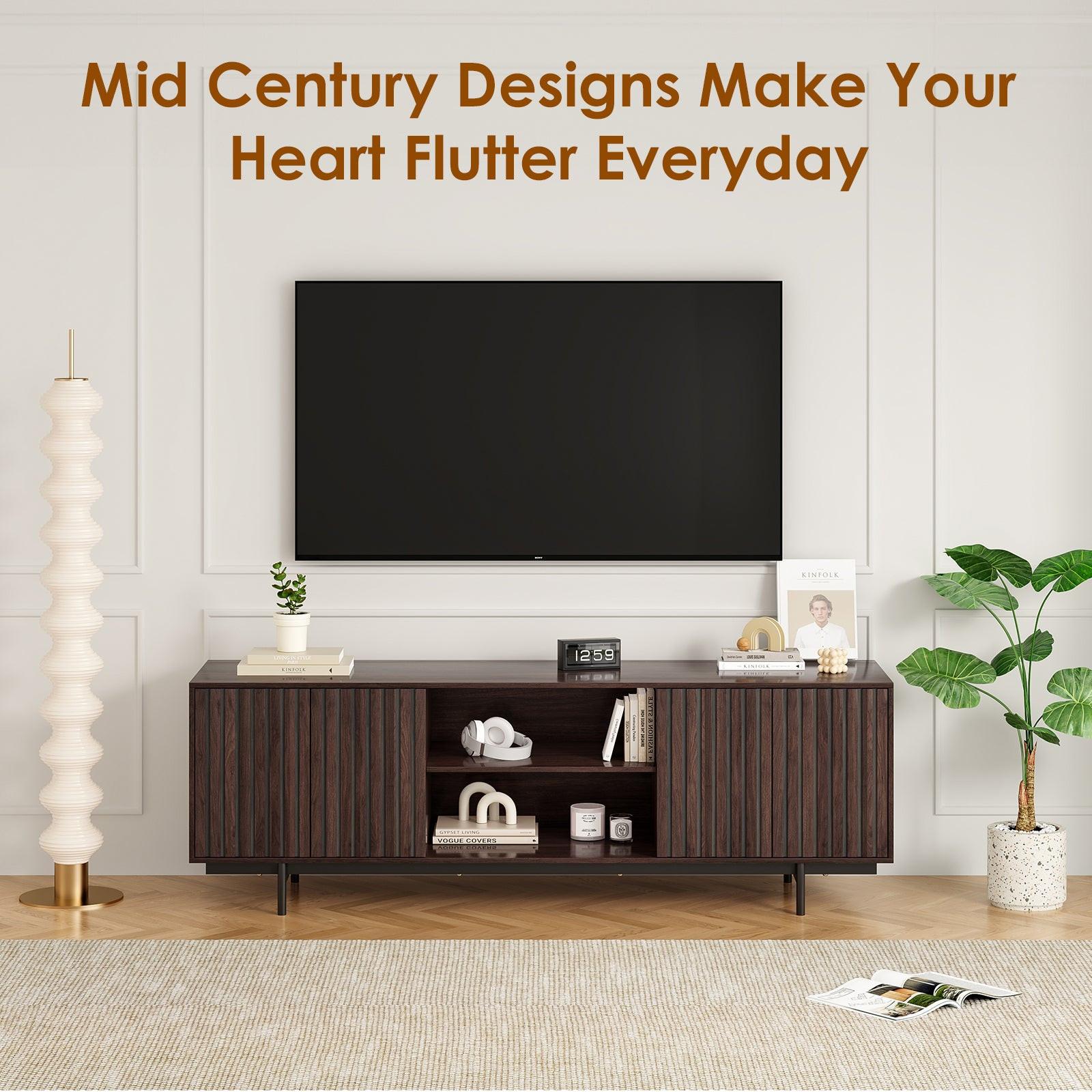 Mid Century Modern TV Stand for TVs Up to 75".