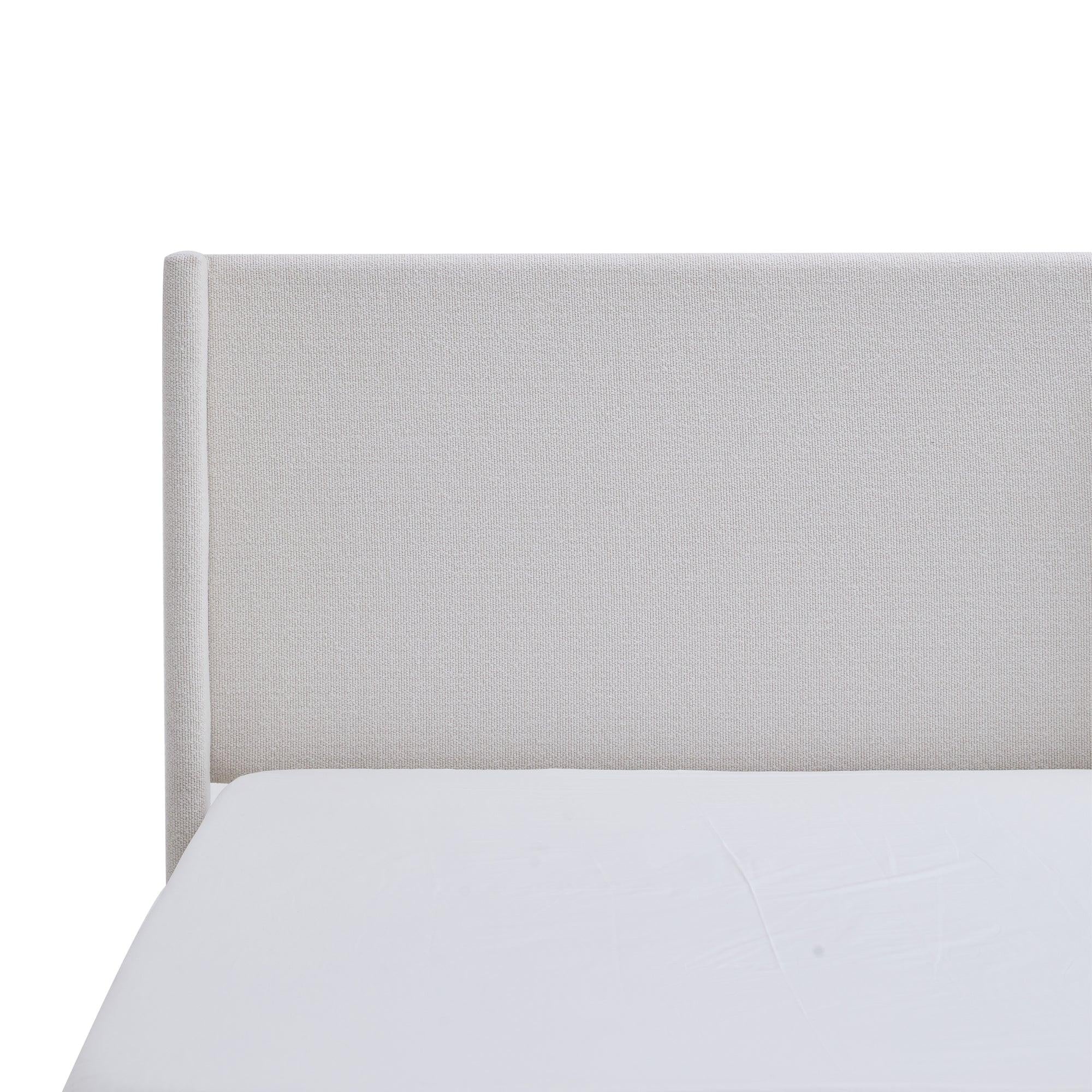 Hosford Minimalist Upholstered Wingback Bed - California King.