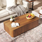 Mid Century Coffee Table with Storage and Unique Design.