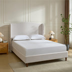 Minimalist Upholstered Queen Bed with 54' Headboard.