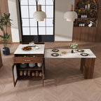 80-inch Expandable Kitchen Island with Dining Table.