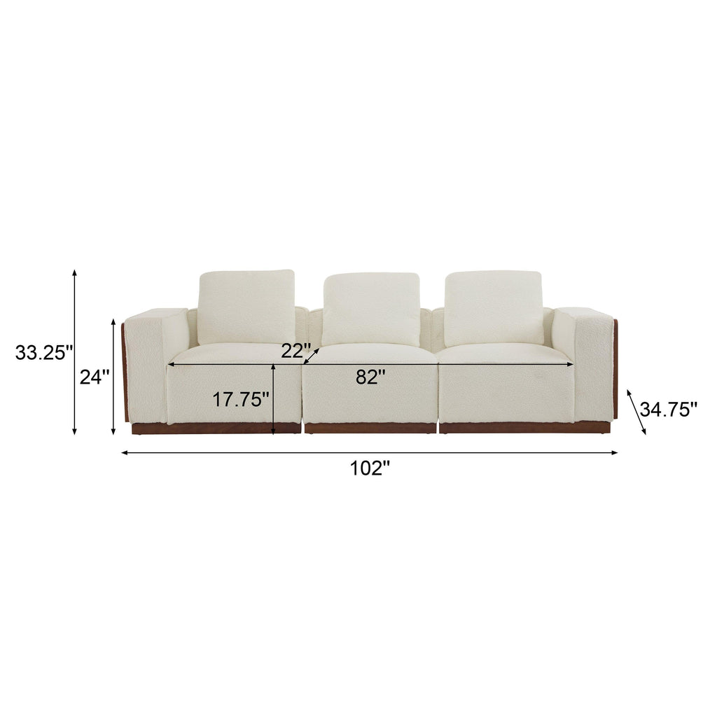 CHITA Modular Sectional Sofa with Wider Seats.