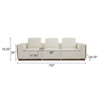 CHITA Modular Sectional Sofa with Wider Seats.
