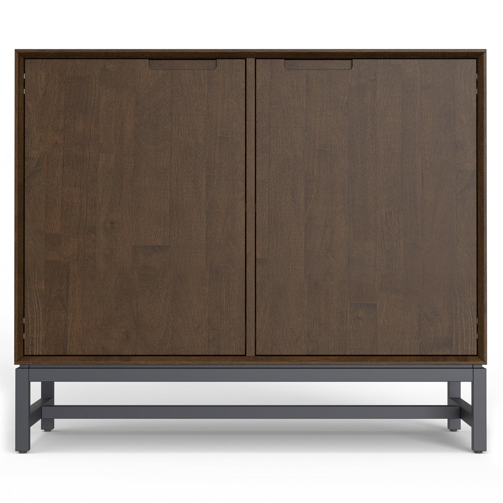 Walnut Brown Sideboard Cabinet - 2 Door Buffet for Storage.