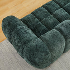 Chenille Foam Sofa - Modern Quilted Design for Comfort.