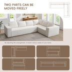 Minimalist Modular Sectional Sofa with Wrinkle-Resistant Fabric.