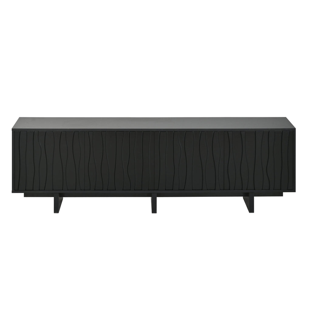 Retro Style Rustic Wood Grain TV Stand for 75' TVs.