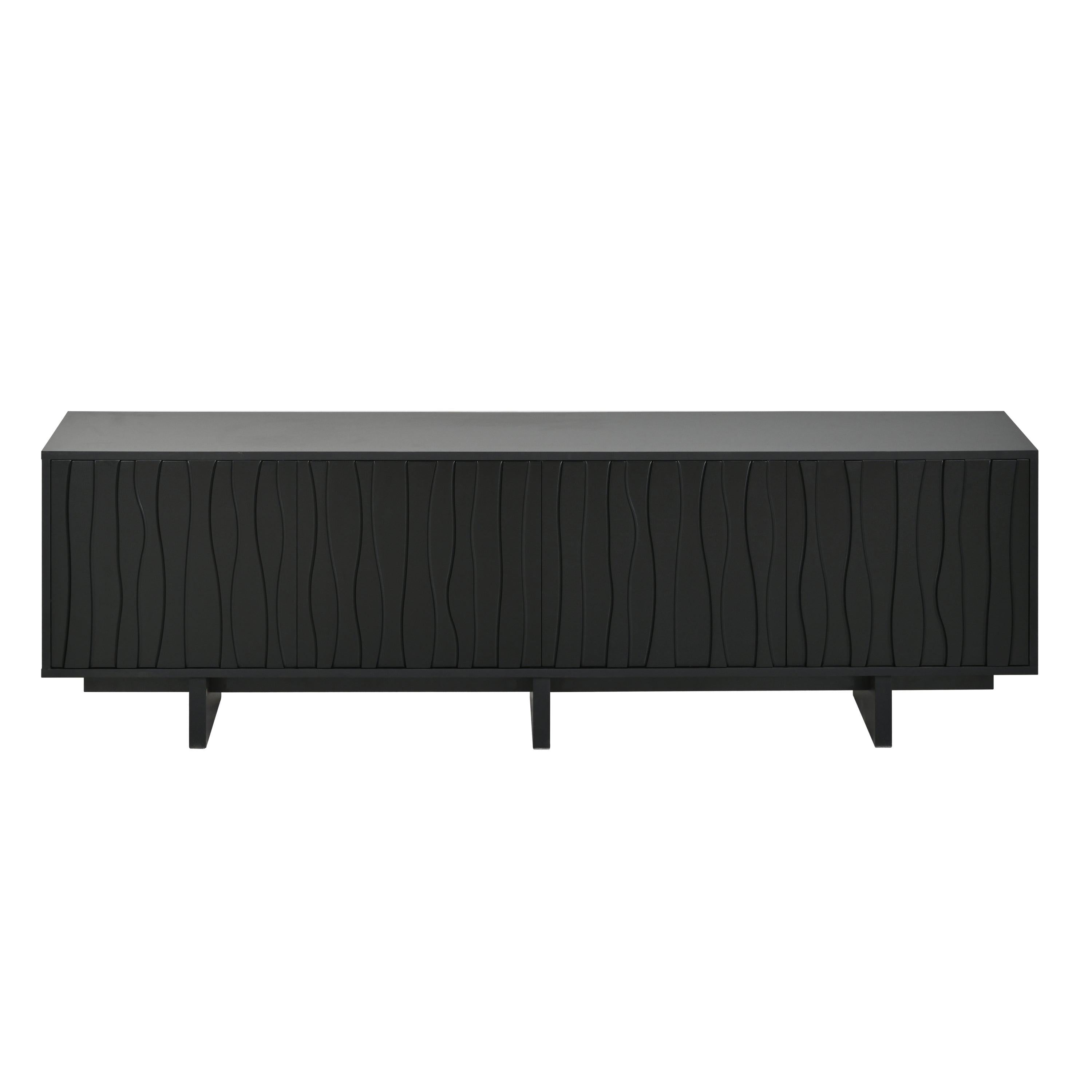 Retro Style Rustic Wood Grain TV Stand for 75' TVs.