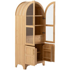 K&K Arched Kitchen Pantry Cabinet for Storage & Organization.