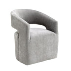 Contemporary Gray Arm Chair with Casters.