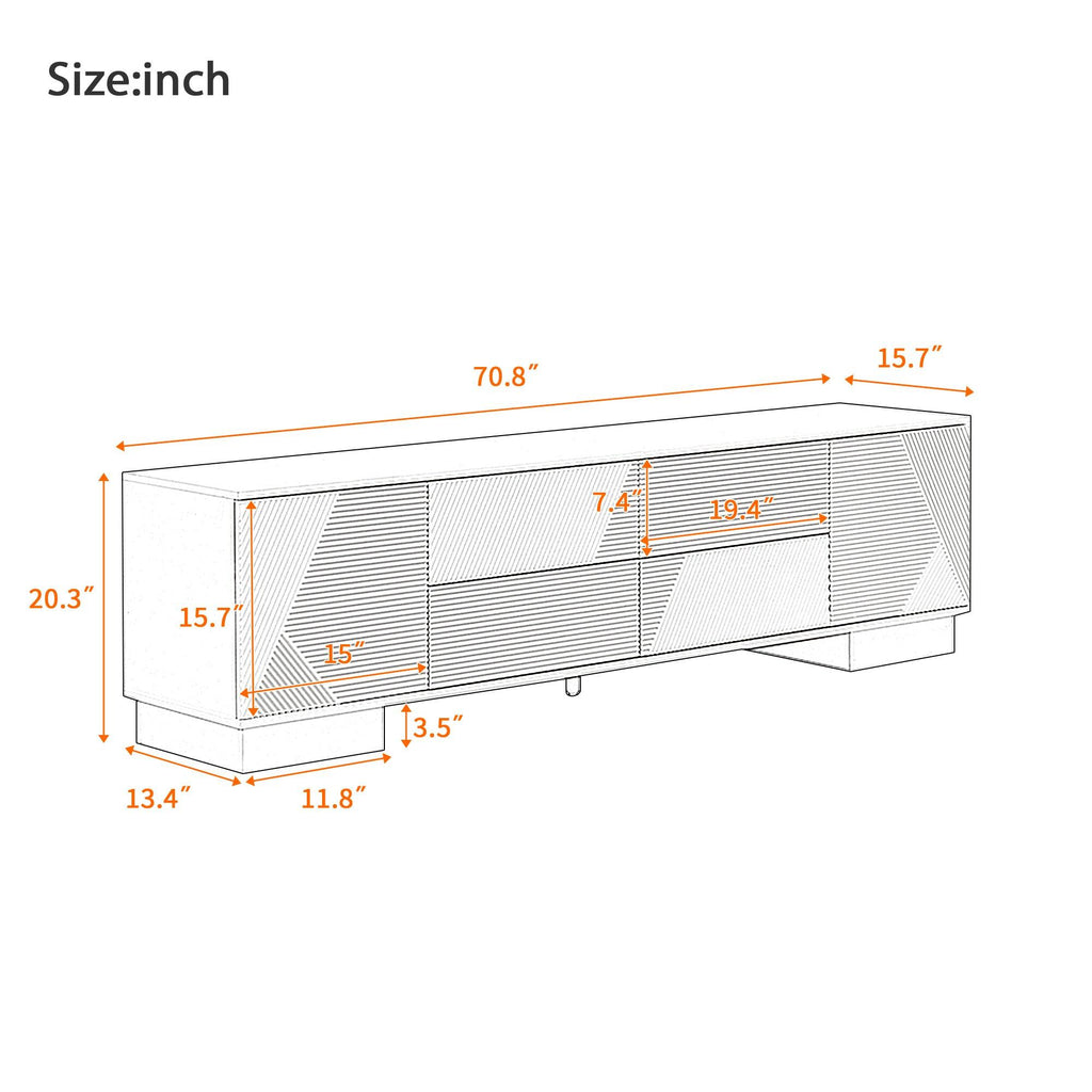 Modern TV Stand for TVs up to 75 Inches with Storage.