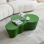 50 Inch Green Fiberglass Coffee Table for Living Room.