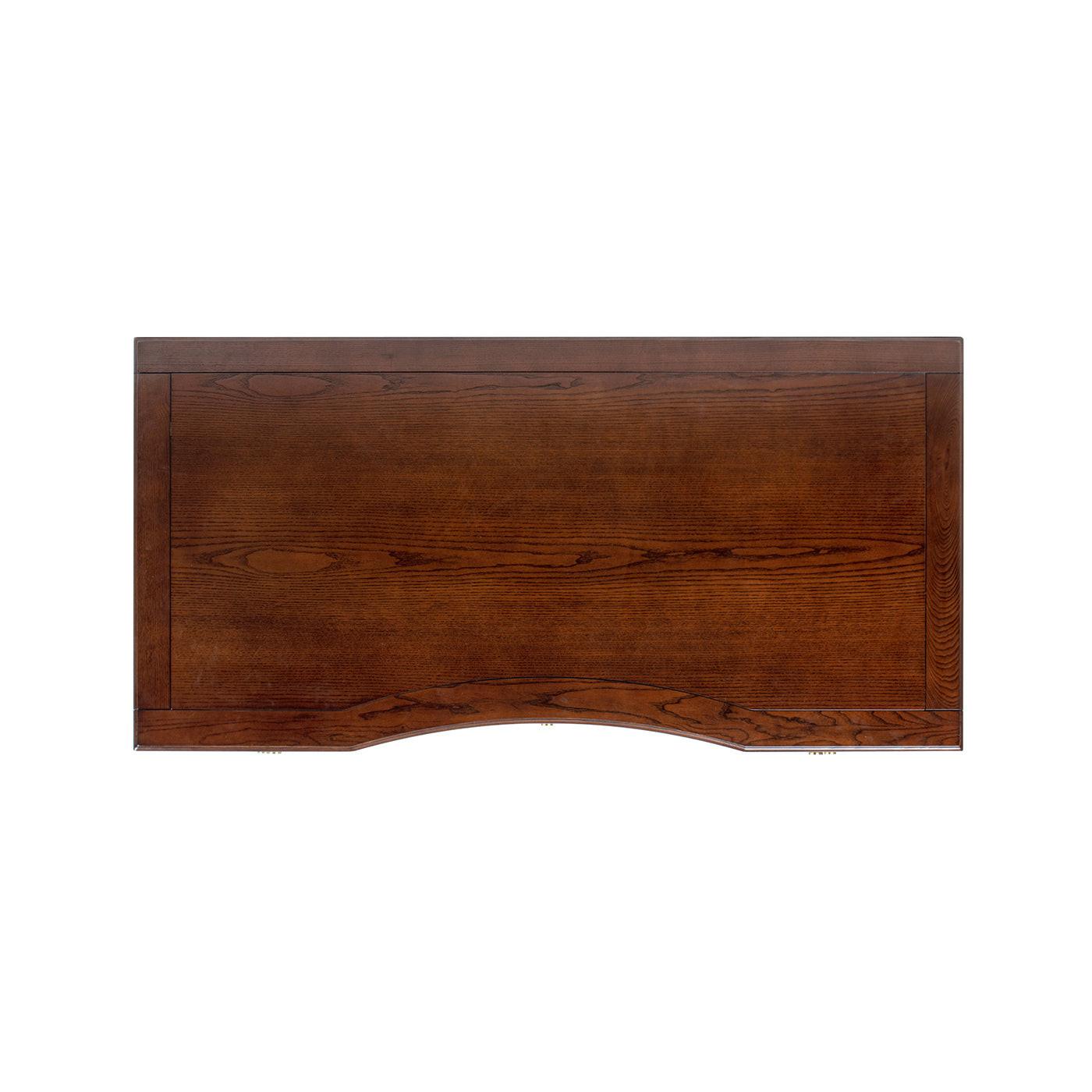 Dauphin Gold Accent 5-Drawer Wood Executive Desk.