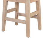 TREXM 4-Piece Dining Table Set for 3, Retro Kitchen Table and Chairs Set with 3 Storage Drawers, Ideal for Small Spaces (Natural)