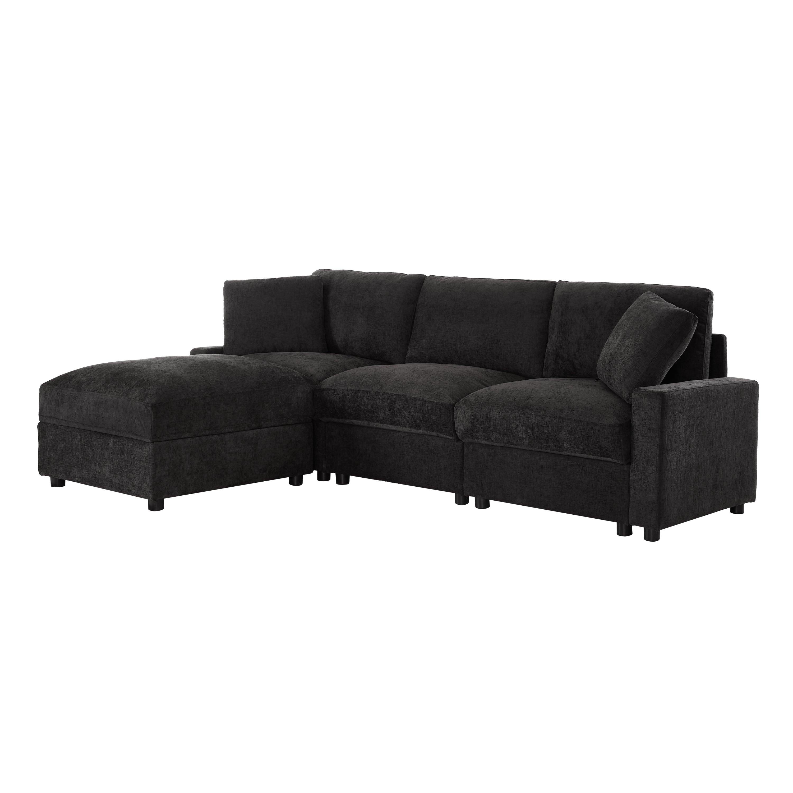 Modular Sectional Sofa with Storage for Living Room.