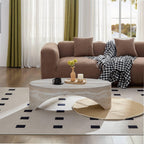 Oval Marble Coffee Table for Modern Living Rooms.