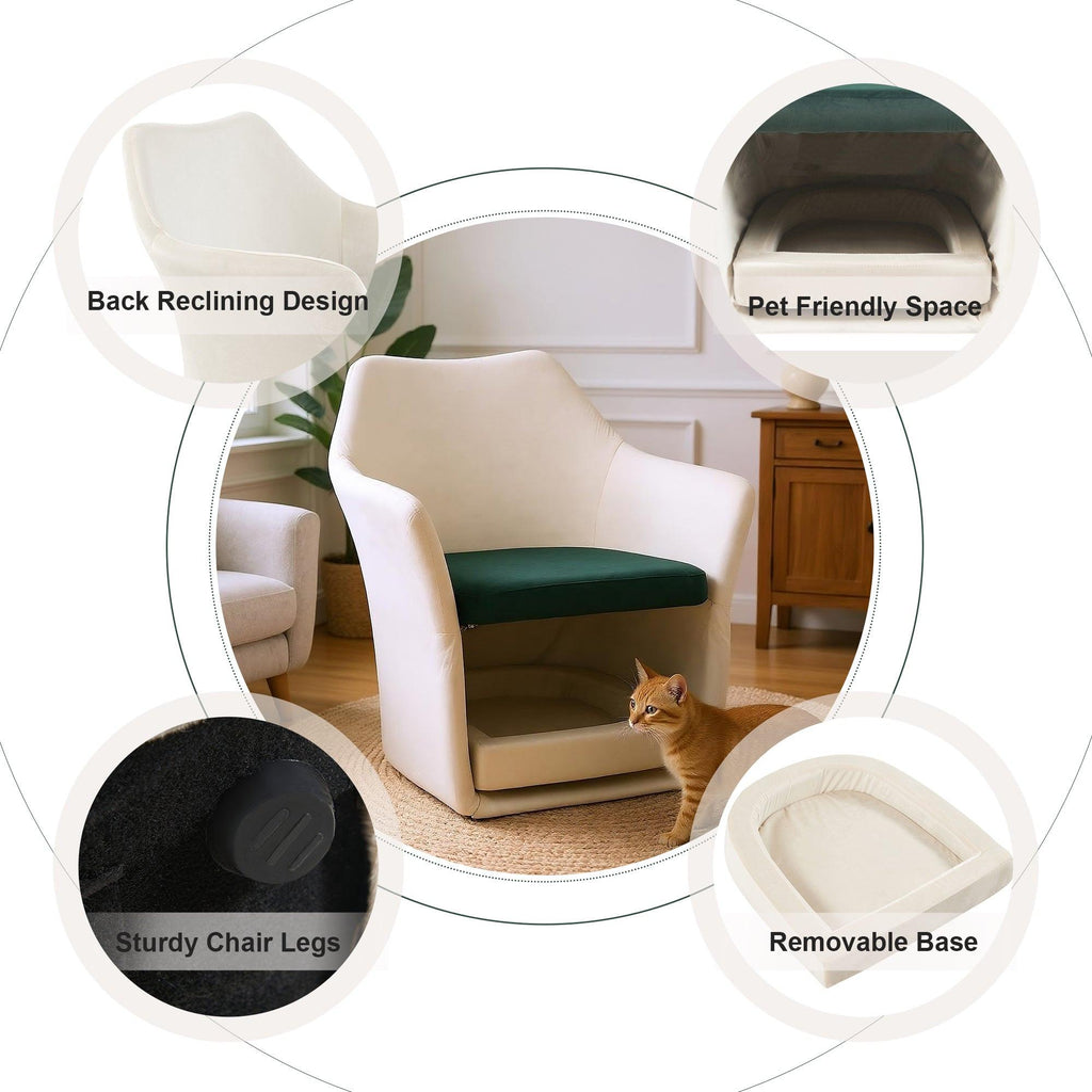Pet Friendly Mid Century Modern Accent Chair - Groovy Boardz.
