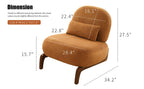 Accent Chair with Solid Wood Legs for Cozy Spaces.