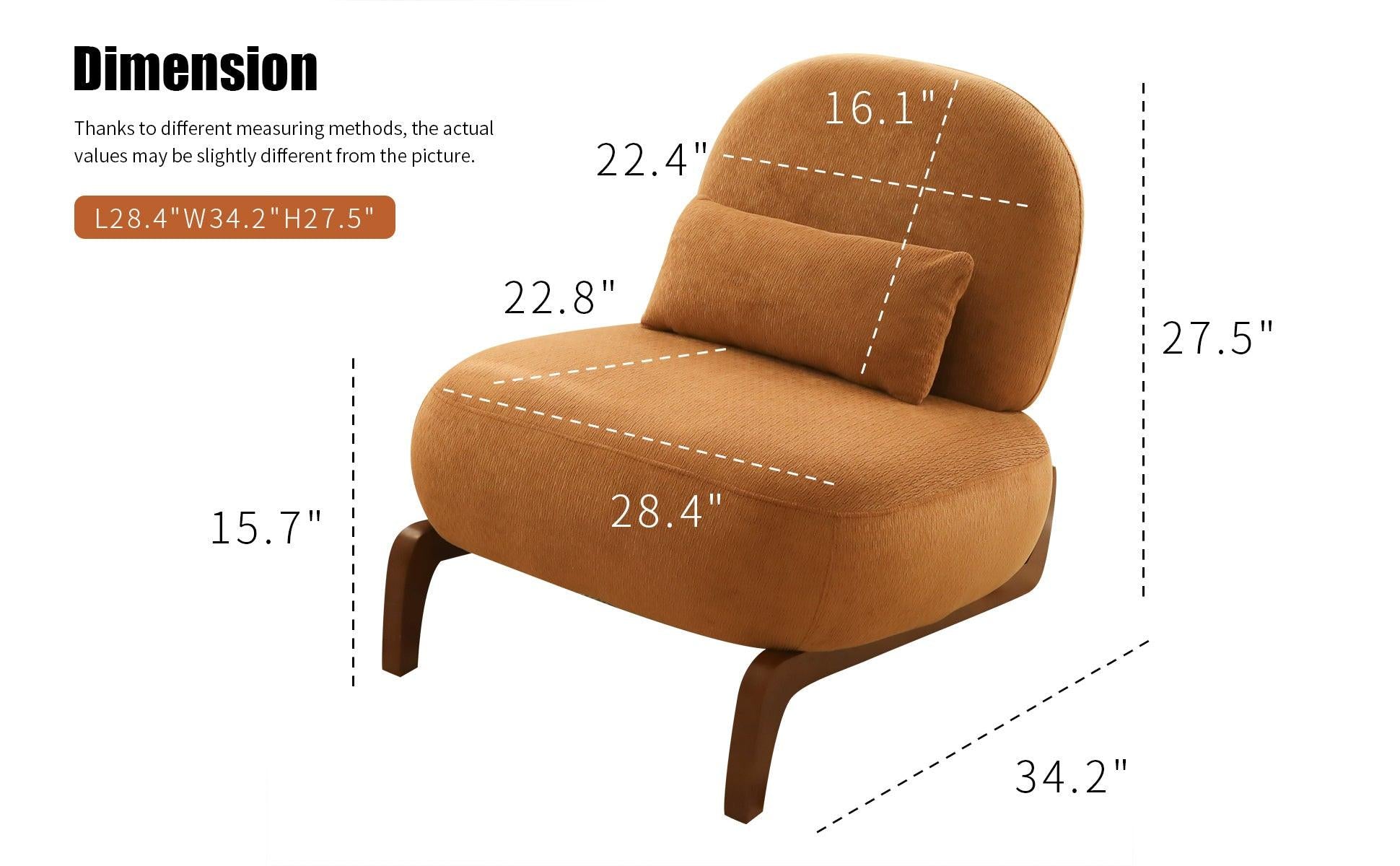 Accent Chair with Solid Wood Legs for Cozy Spaces.