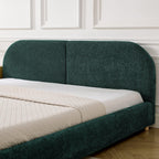 King Size Upholstered Bed Frame with Curved Headboard.