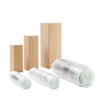 Packaging of Modular Velvet Sofa - 3 Seat L Shape in green, showing rolled and boxed components for convenient delivery.
