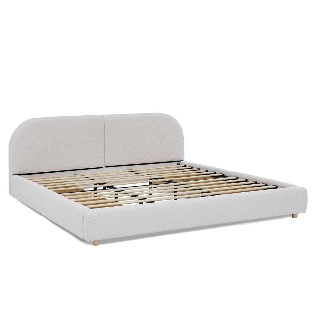 King Size Upholstered Bed Frame - Modern Minimalist Design.